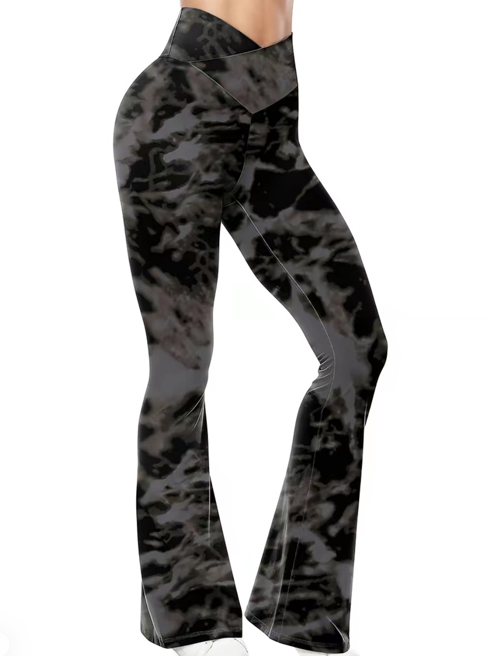 UEU Wide-Leg Crossover High-Waist Yoga Pants